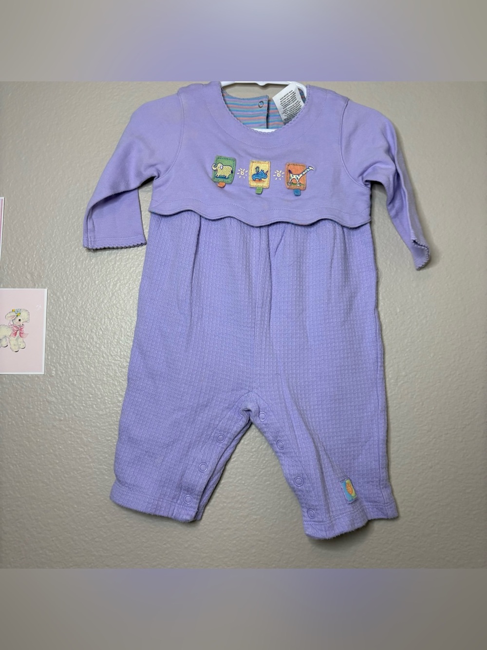 Carters vintage 90s y2k LongSleeve Baby One-Piece Romper 6-9 mo cottage core